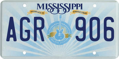 MS license plate AGR906