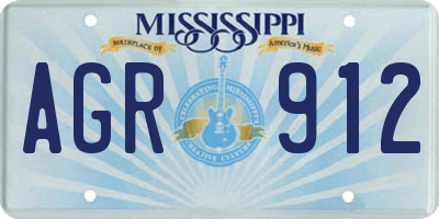 MS license plate AGR912