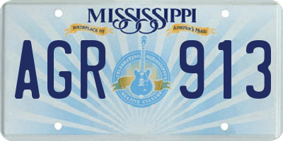 MS license plate AGR913