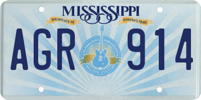 MS license plate AGR914