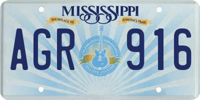 MS license plate AGR916