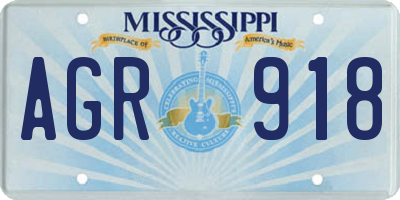 MS license plate AGR918