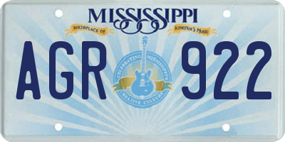 MS license plate AGR922