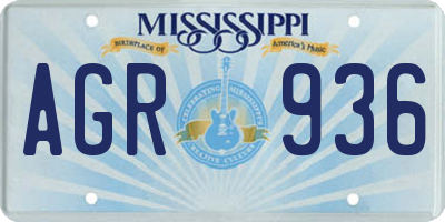 MS license plate AGR936