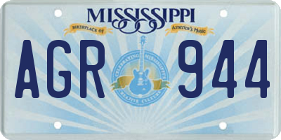 MS license plate AGR944