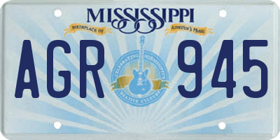 MS license plate AGR945