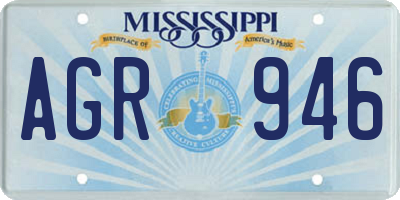 MS license plate AGR946