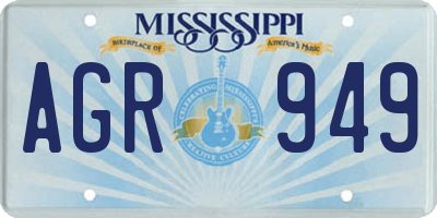 MS license plate AGR949