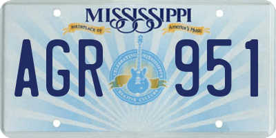 MS license plate AGR951