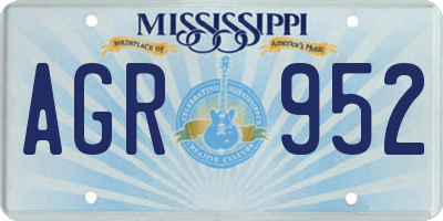 MS license plate AGR952
