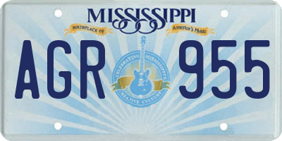 MS license plate AGR955