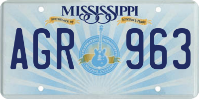 MS license plate AGR963