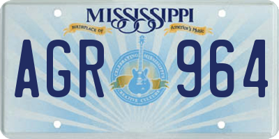 MS license plate AGR964