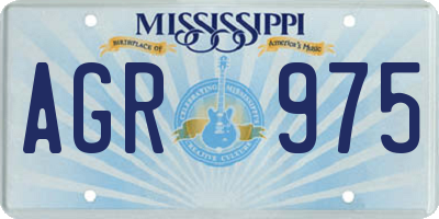 MS license plate AGR975