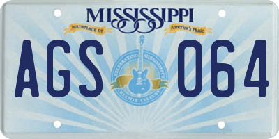 MS license plate AGS064