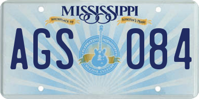 MS license plate AGS084