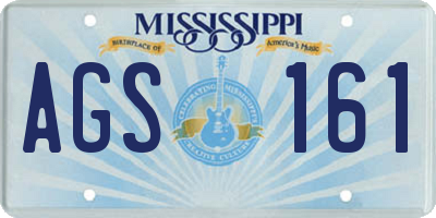 MS license plate AGS161