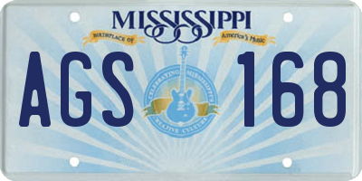 MS license plate AGS168