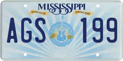 MS license plate AGS199