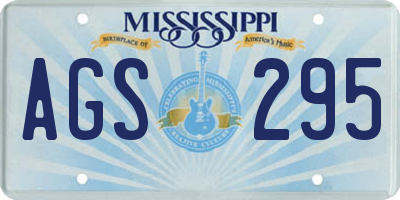 MS license plate AGS295