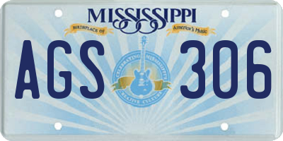 MS license plate AGS306