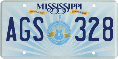 MS license plate AGS328