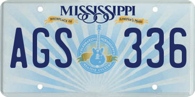 MS license plate AGS336