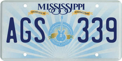 MS license plate AGS339