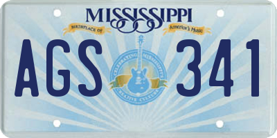 MS license plate AGS341