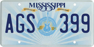 MS license plate AGS399