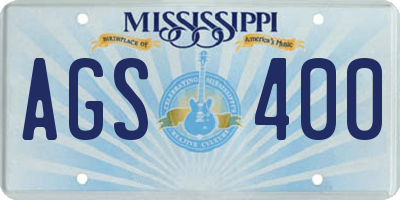 MS license plate AGS400