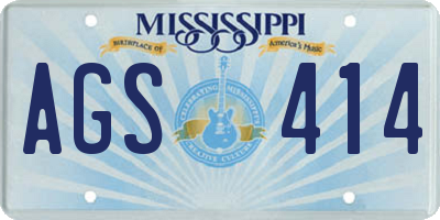MS license plate AGS414