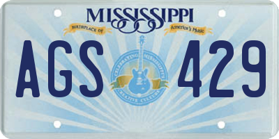 MS license plate AGS429
