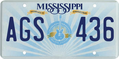 MS license plate AGS436