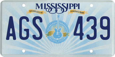 MS license plate AGS439