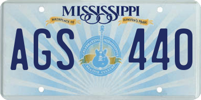 MS license plate AGS440