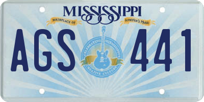 MS license plate AGS441
