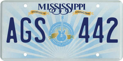 MS license plate AGS442