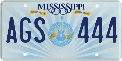 MS license plate AGS444