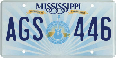 MS license plate AGS446