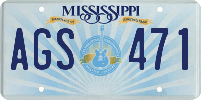 MS license plate AGS471