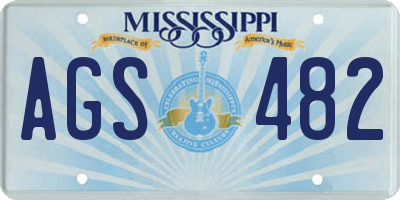 MS license plate AGS482