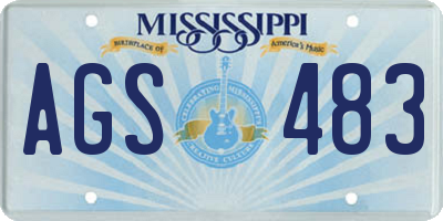 MS license plate AGS483