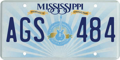 MS license plate AGS484