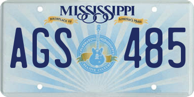 MS license plate AGS485
