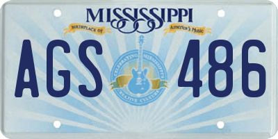 MS license plate AGS486