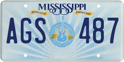 MS license plate AGS487