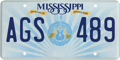 MS license plate AGS489