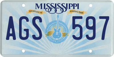 MS license plate AGS597