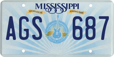 MS license plate AGS687